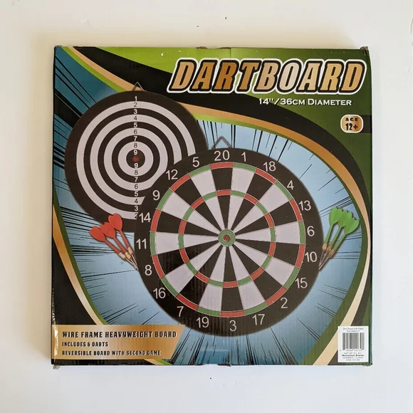 DARTBOARD  14"/34cm.   *NEW* - Picture 2 of 4